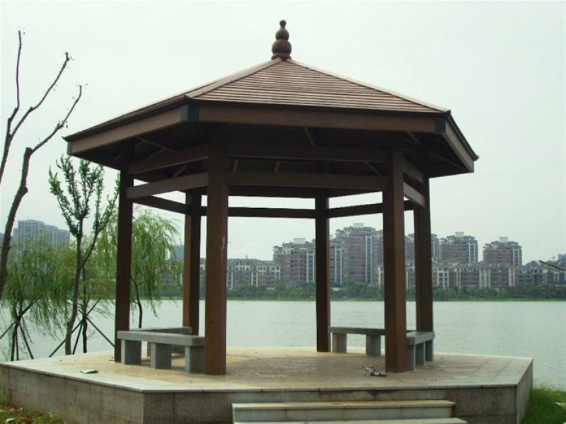 供應青島木塑景觀涼亭系列-*質的木塑涼亭裝飾材料