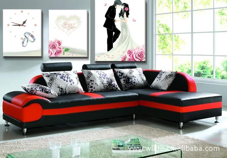 供應經典鐘表十字繡 幸福的約定 客廳三聯(lián)畫 玫瑰鉆石