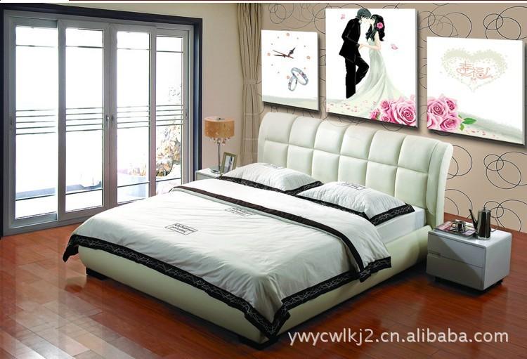 供應經典鐘表十字繡 幸福的約定 客廳三聯(lián)畫 玫瑰鉆石