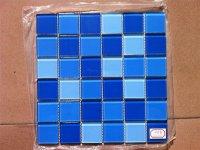 供應(yīng)深圳玻璃馬賽克，藍(lán)色系列陶瓷馬賽克生產(chǎn)廠家。