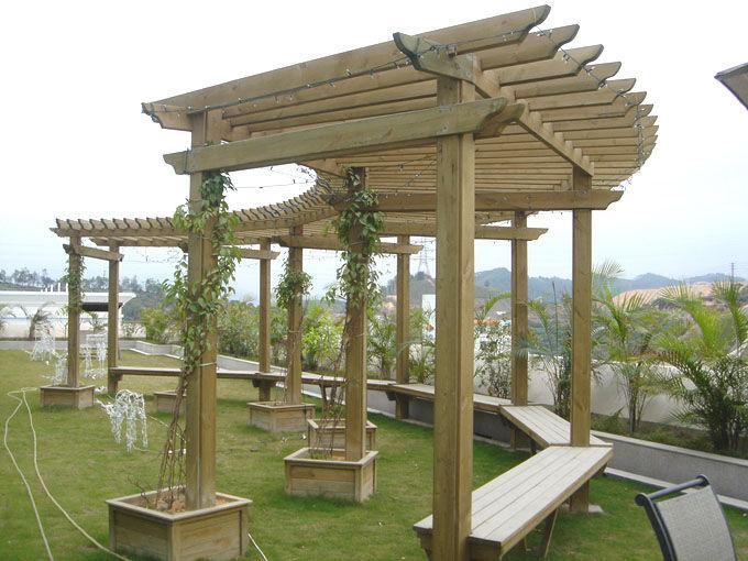 供應(yīng)山西防腐木花架