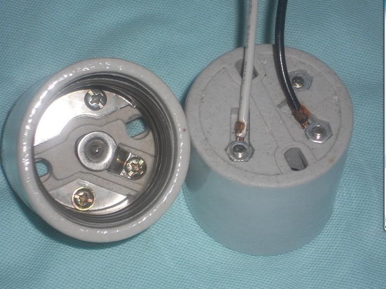 供應(yīng)E40喇叭陶瓷燈座