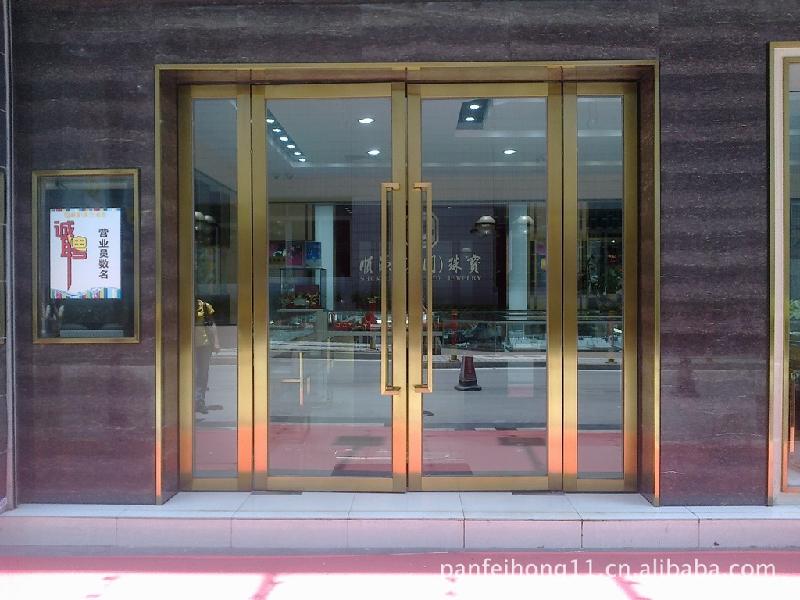 供應(yīng)廣州商場地彈門廣州玻璃地彈門廠