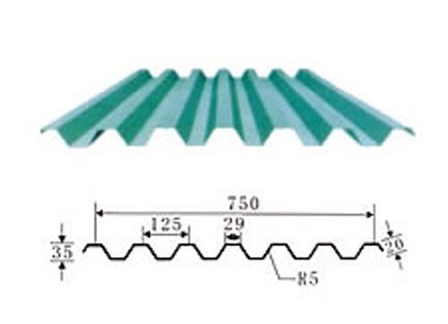 广州750型压型板，深圳750型压型钢板 东莞750型压型钢板图片