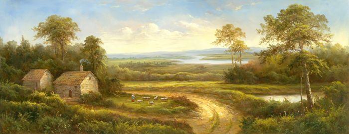 供應(yīng)廠家大幅風(fēng)景裝飾畫畫芯