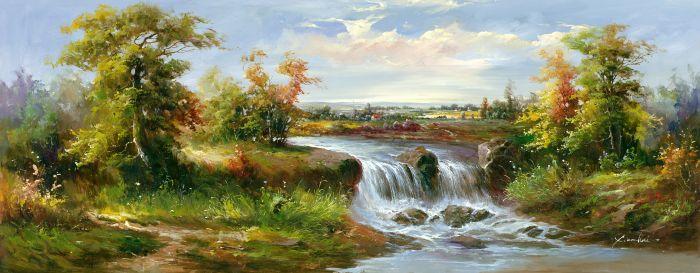 供應(yīng)廠家大幅風(fēng)景裝飾畫畫芯