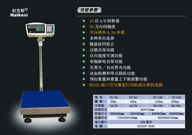 TZ系列电子计重台秤图片