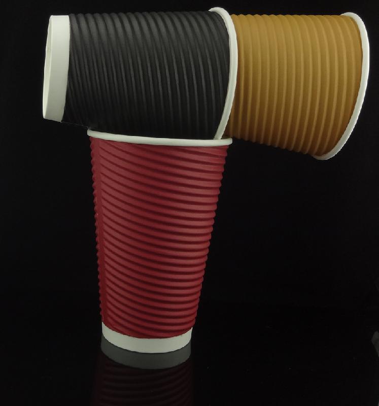 供應(yīng)咖啡奶茶杯瓦楞杯螺紋杯S紋杯保溫奶茶杯