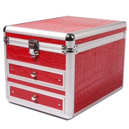 供應大號新娘妝化妝品跟妝化妝箱紅色箱包結婚禮物收納箱化妝箱