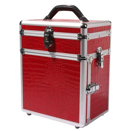 供應大號新娘妝化妝品跟妝化妝箱紅色箱包結婚禮物收納箱化妝箱