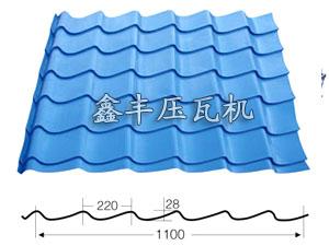 1100型偏弧琉璃瓦压瓦机图片