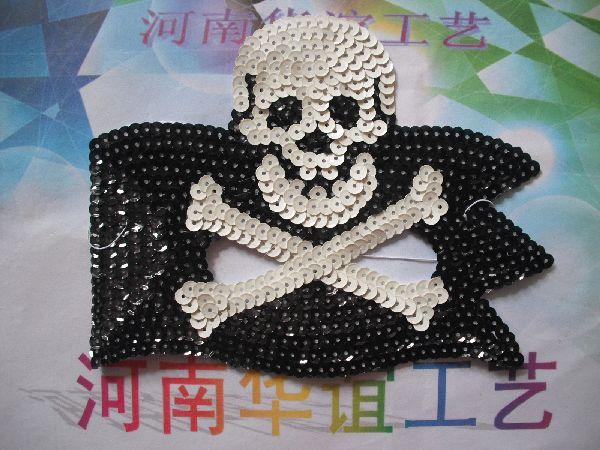 供應(yīng)*產(chǎn)品PET骷髏亮片面具舞會道具