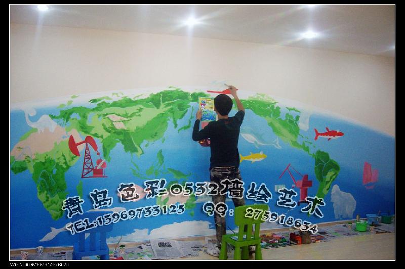 供應青島墻體彩繪供應商
