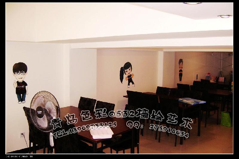 供應(yīng)青島咖啡館墻繪壁畫彩繪