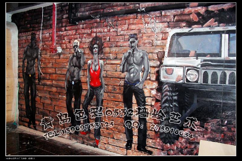 供應青島休閑娛樂場所墻繪壁畫