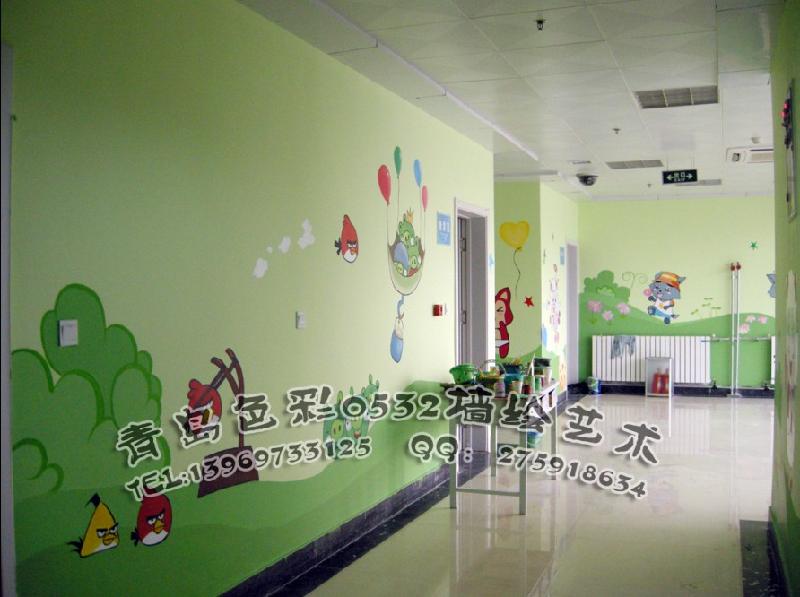 供應(yīng)青島幼兒園手繪墻