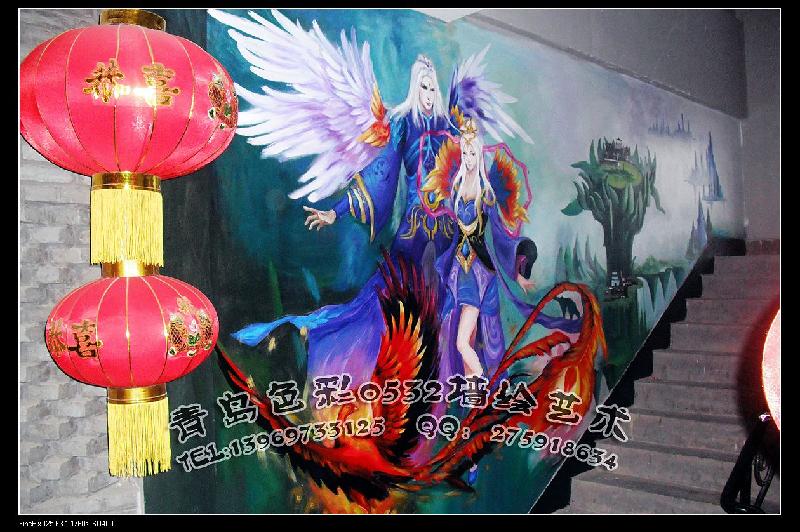 供應(yīng)青島網(wǎng)吧墻繪壁畫