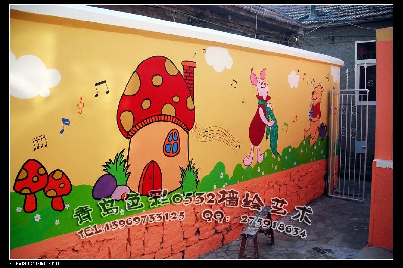 供應青島學校墻繪彩繪