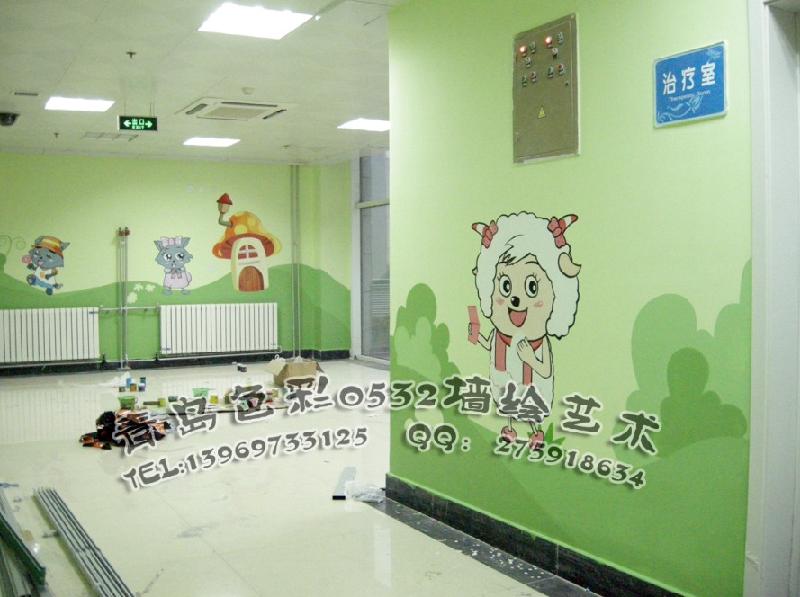 供應(yīng)青島幼兒園手繪墻
