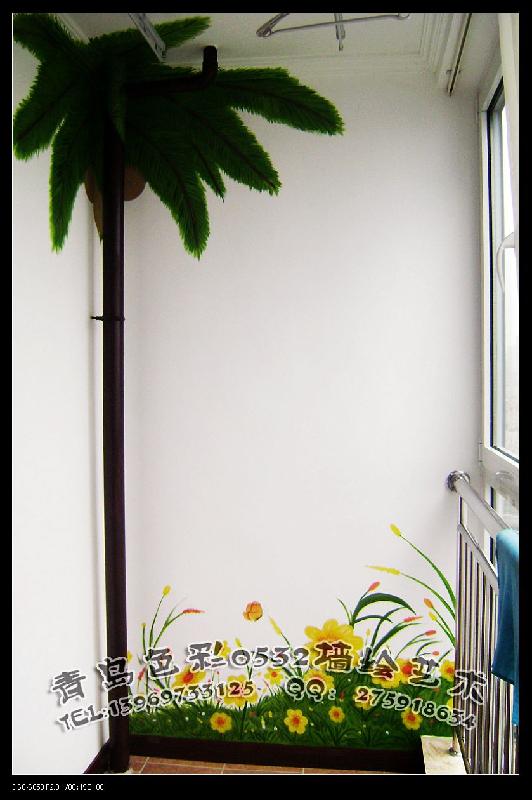 供應(yīng)青島陽(yáng)臺(tái)墻體彩繪 陽(yáng)臺(tái)裝飾彩繪 青島墻繪 手繪墻畫(huà)