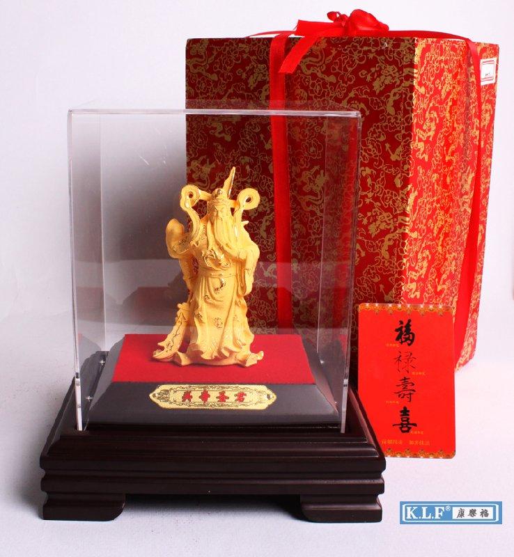 24K千足绒金家居摆设品关公图片