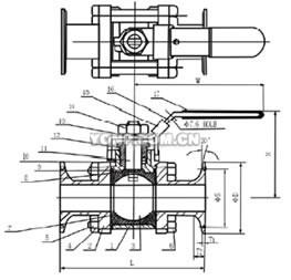 供應(yīng)Q81F三片式卡箍球閥