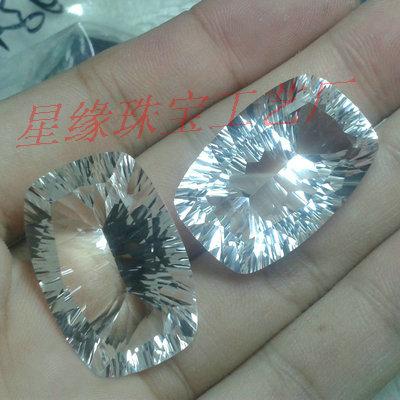 天然水晶千禧工寶石鍍彩膜鍍色水晶圖片