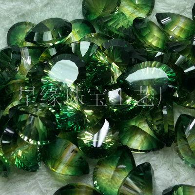 供應(yīng)黃綠雙色水晶千禧工