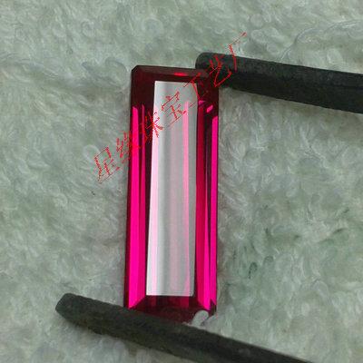 供應(yīng)人造紅剛玉紅寶石千禧切工