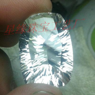 供應(yīng)千禧工天然白水晶戒面大量批發(fā)