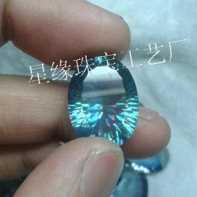 供應(yīng)綠色水晶｜千禧工｜白水晶電鍍草綠