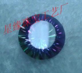 供應千禧切工白水晶電彩鍍色水晶