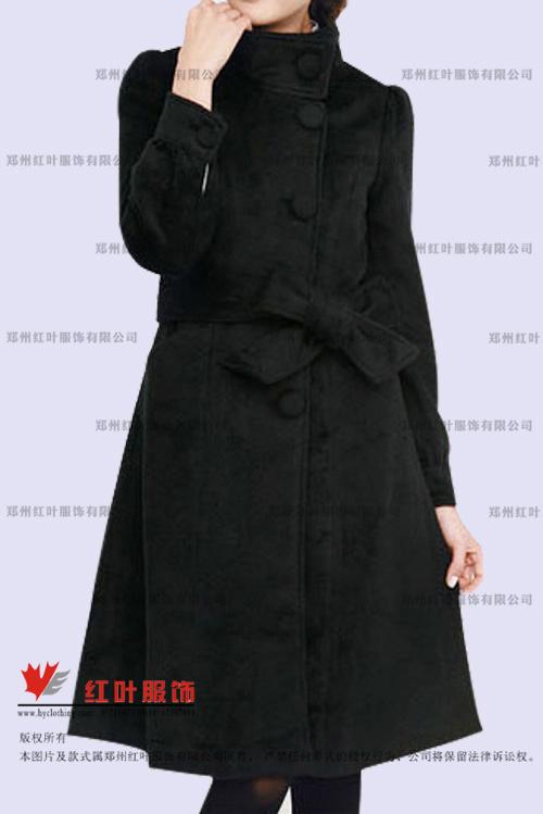 供應(yīng)時(shí)尚女大衣定做-鄭州紅葉服飾