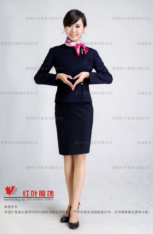 供應(yīng)鄭州空姐服定做3-鄭州紅葉服飾