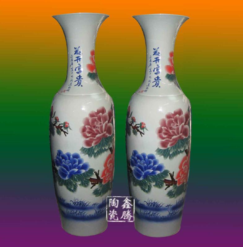 供應(yīng)景德鎮(zhèn)陶瓷大花瓶 慶典禮品大花瓶