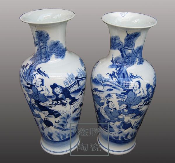 供應(yīng)景德鎮(zhèn)陶瓷大花瓶 慶典禮品大花瓶