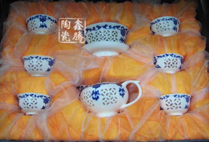 供應(yīng)景德鎮(zhèn)水晶玲瓏茶具