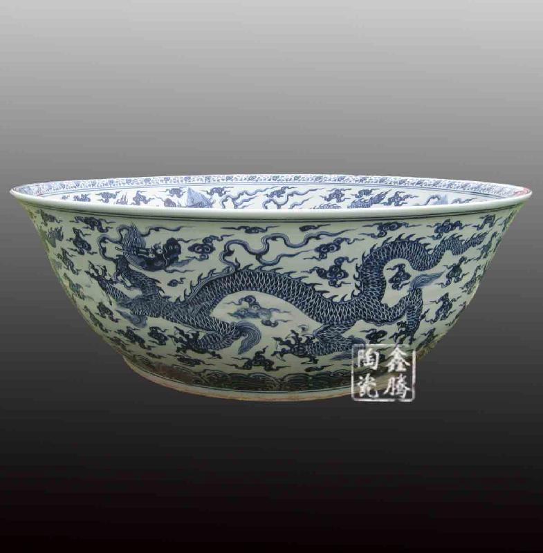 供應(yīng)手繪青花龍紋陶瓷大缸 陶瓷大缸廠家 批發(fā)價(jià)格