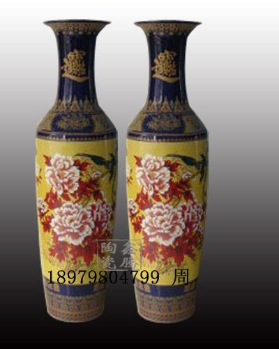 供應(yīng)青花粉彩大花瓶/白地青花瓷