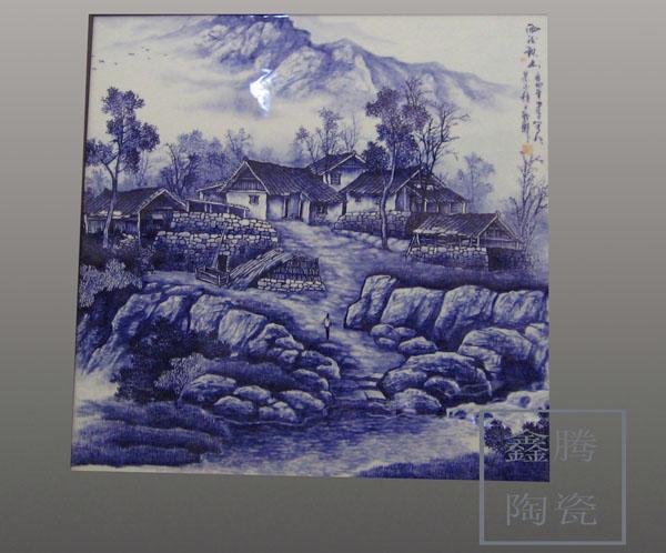 供應(yīng)青花瓷瓷板畫(huà)，手繪陶瓷