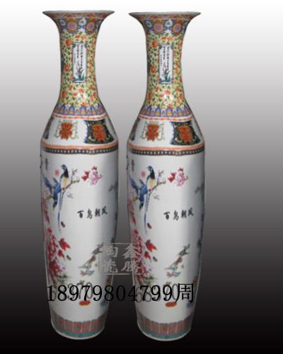 供應(yīng)青花粉彩大花瓶/白地青花瓷