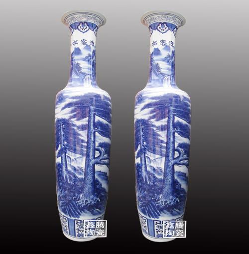 供應(yīng)青花瓷大花瓶，景德鎮(zhèn)青花瓷大花瓶，定制青花瓷花瓶