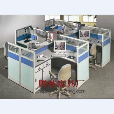 供應多人位組合屏風辦公桌，四人位辦公，職員辦公桌圖片，報價，廣州家具廠*直銷