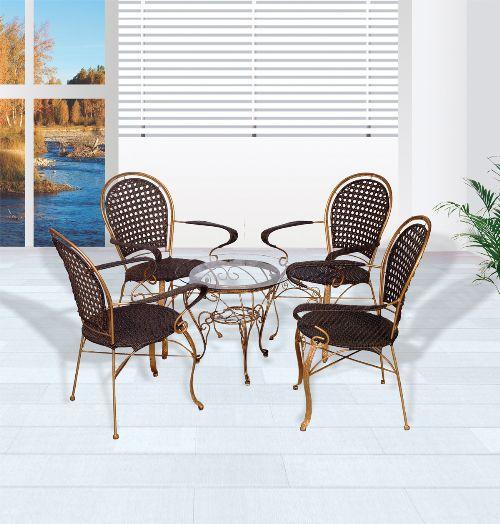 供應(yīng)昆明藤椅大圓背仿藤椅鐵架編塑料藤