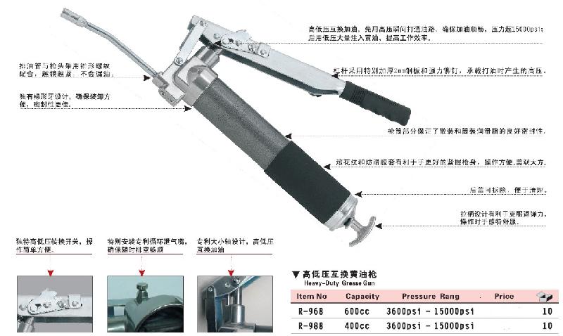 供應(yīng)力高—高低壓互換黃油槍
