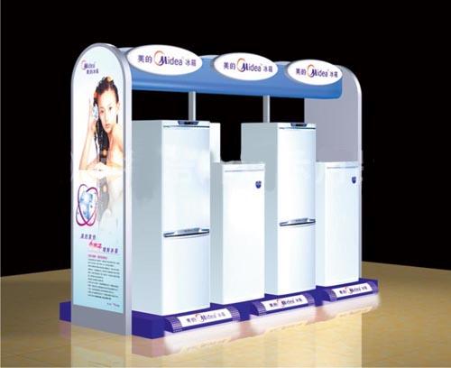 供應(yīng)木質(zhì)家電陳列中島展示架