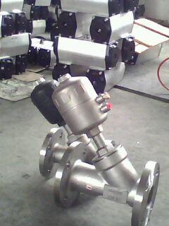 供應(yīng)Y645W-16P氣動(dòng)法蘭角座閥