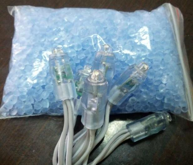 供应东莞软质PVC30度LED灯头专用PVC注塑胶料/抗氧化PVC图片