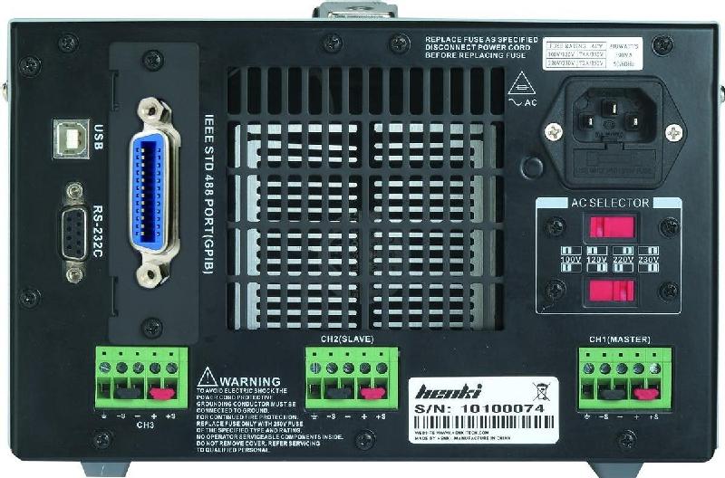 恒基 三頻道輸出線性可程控直流電源 HT26系列-200W 3輸出