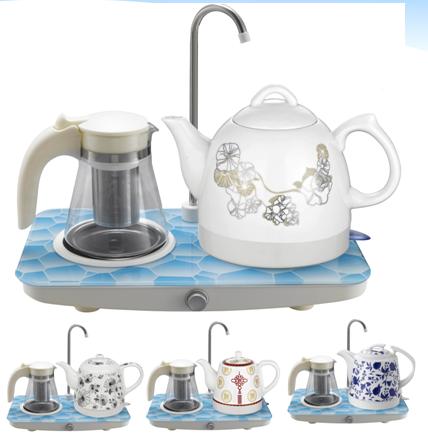 供應西安青花電熱水壺，鶴壽無量青花陶瓷品牌燒水茶壺禮盒